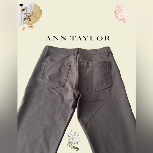 Ann Taylor Slim Pantsuit Brown Buttons 2 ID:70056 Work Formal Business Excellent - Picture 11 of 13